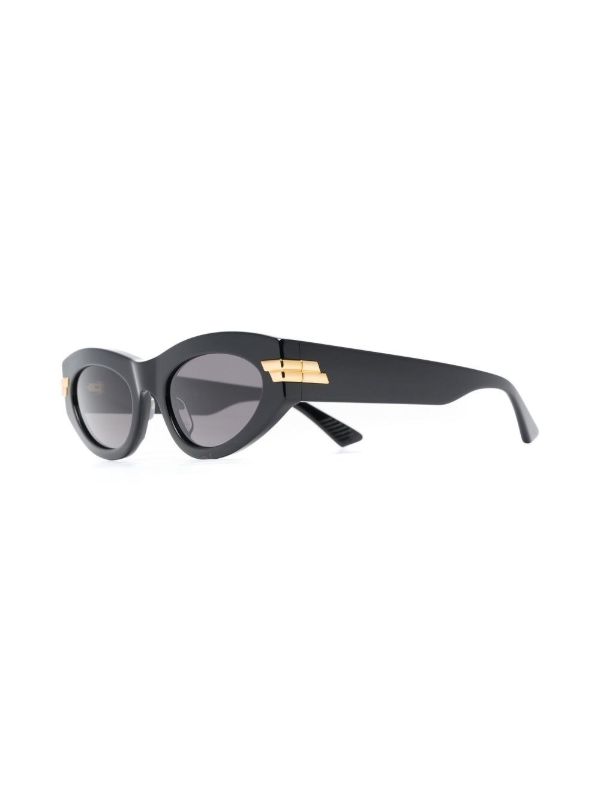 Bottega Veneta Eyewear Black Cat-Eye Sunglasses | Browns Sunglasses