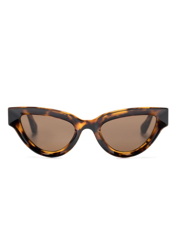 Bottega Veneta Eyewear Brown Edgy Cat-Eye Sunglasses | Browns Sunglasses Bottega Veneta Eyewear Brown Edgy Cat-Eye Sunglasses | Browns Sunglasses