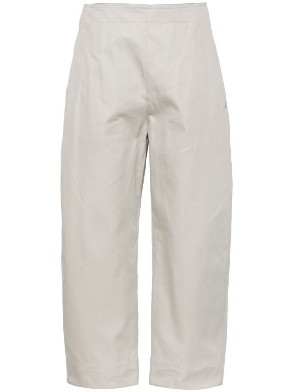 Bottega Veneta Grey Wide-Leg Cotton Trousers | Browns Wide-Leg Pants Bottega Veneta Grey Wide-Leg Cotton Trousers | Browns Wide-Leg Pants