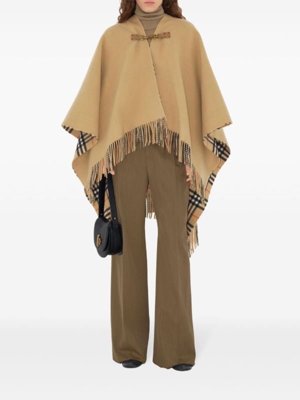 Burberry Check Wool Cape | Browns Capes