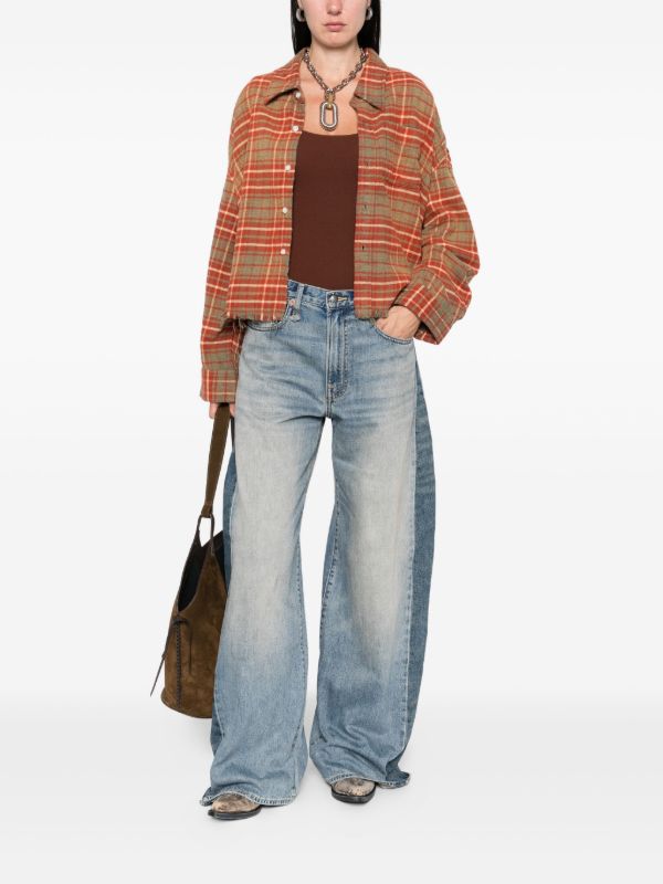 R13 Plaid Frayed-hem Shirt | Browns Shirts