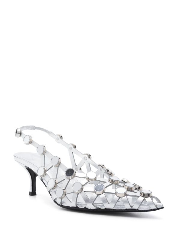 The Attico 50mm Grid Pumps | Browns Pumps