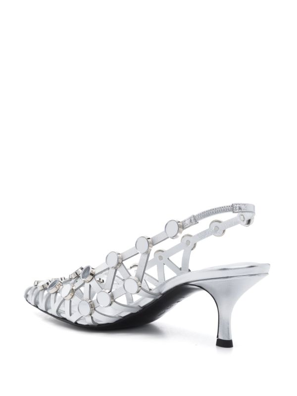 The Attico 50mm Grid Pumps | Browns Pumps