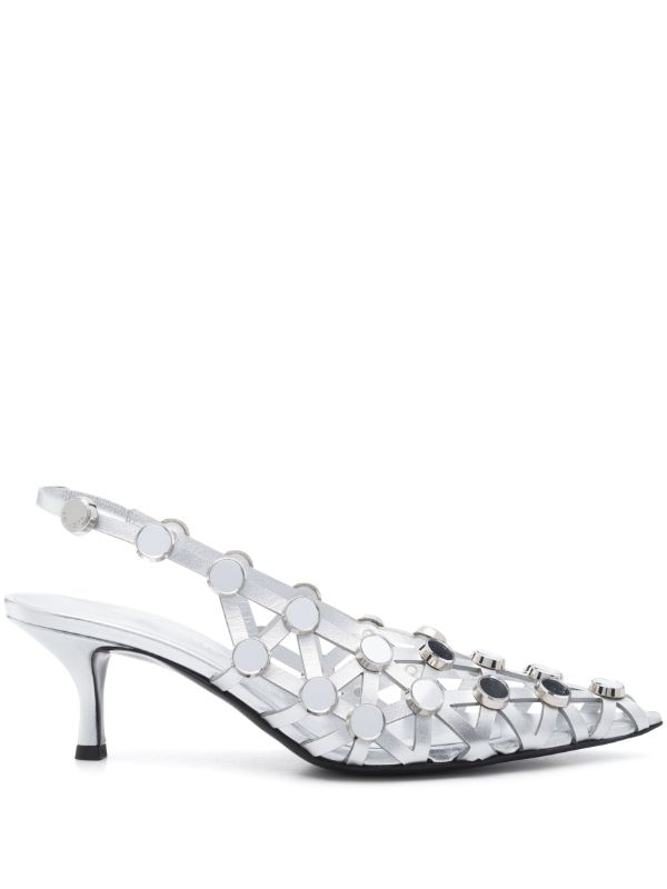 The Attico 50mm Grid Pumps | Browns Pumps