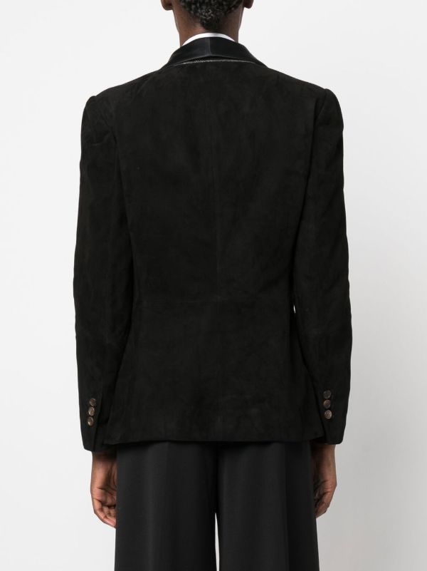 Brunello Cucinelli Black Single-Breasted Tailored Blazer | Browns Suit Jackets