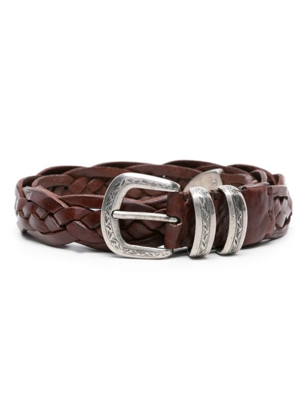 Brunello Cucinelli Brown Braided Leather Belt | Browns Belts
