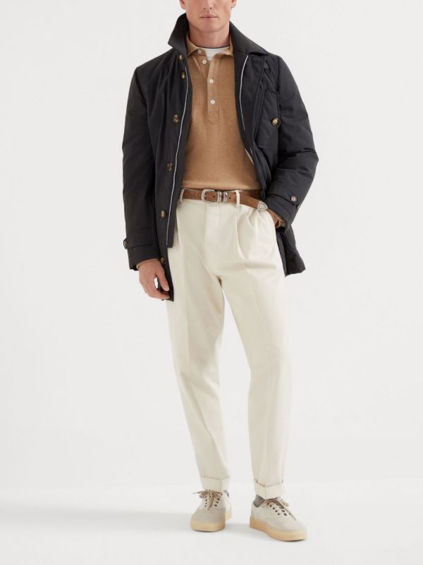 Brunello Cucinelli Neutral Cashmere Polo Shirt | Browns Polo Shirts