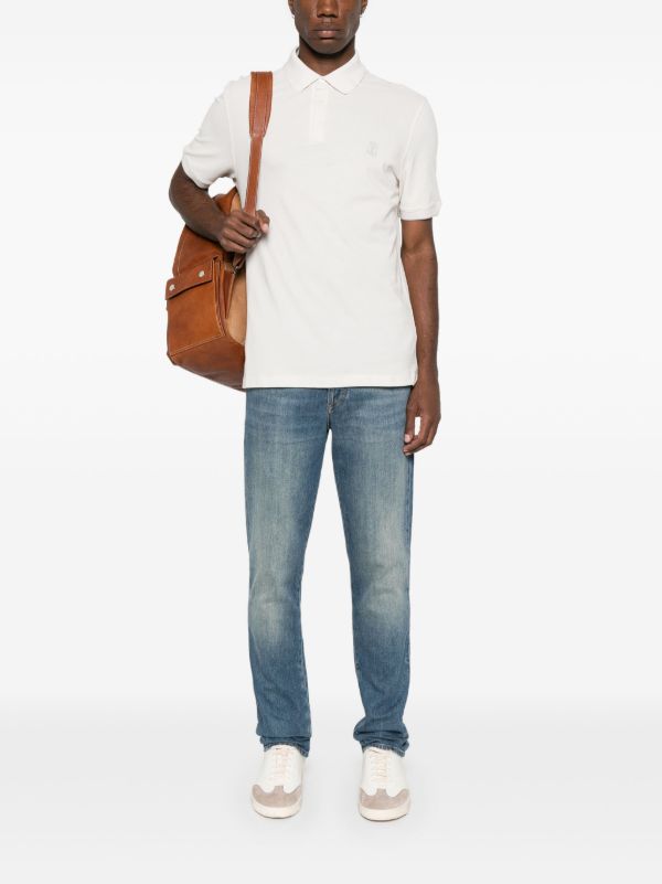 Brunello Cucinelli Printed Polo Shirt | Browns Polo Shirts