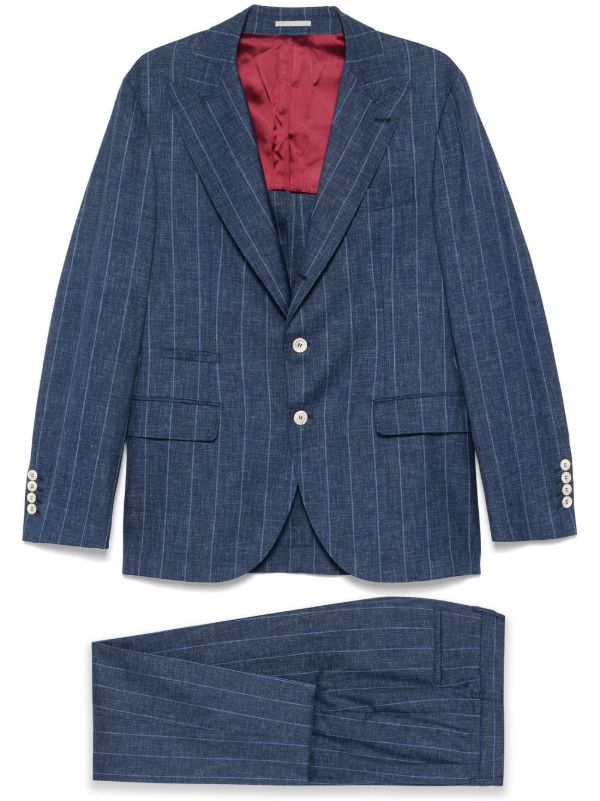 Brunello Cucinelli striped suit | Browns Single Breasted Suits