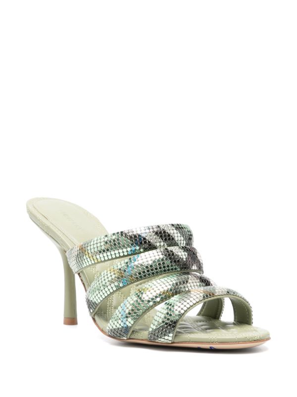 Burberry 100mm Check Mesh Mules | Browns Mules