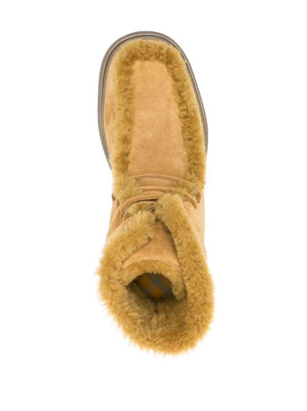Burberry Brown Creeper Suede Boots | Browns Boots