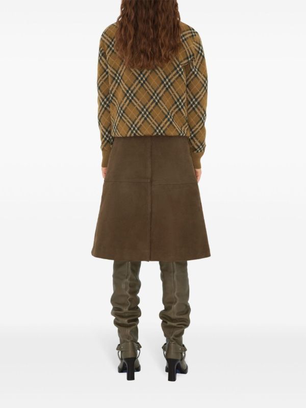 Burberry Check Wool Mohair Blend Sweater | Browns Knitted Sweaters