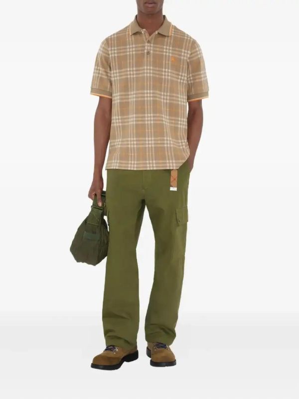 Burberry Checked Cotton Polo Shirt | Browns Polo Shirts