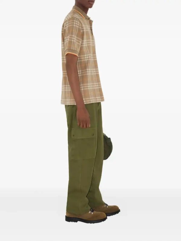 Burberry Checked Cotton Polo Shirt | Browns Polo Shirts