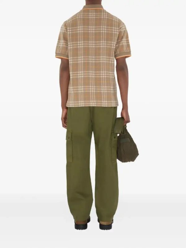 Burberry Checked Cotton Polo Shirt | Browns Polo Shirts