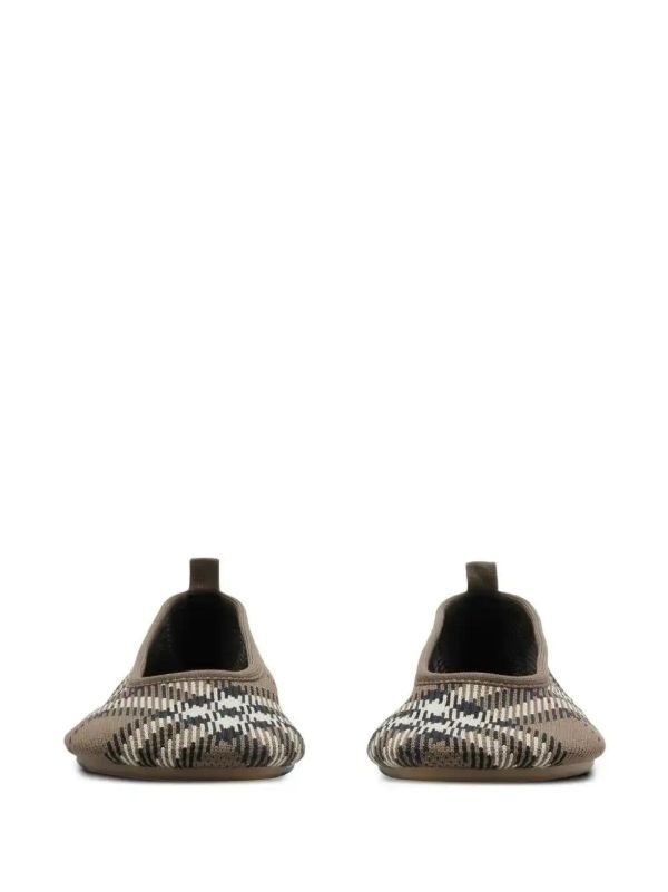 Burberry Checked Knitted Ballet Flats | Browns Ballerina Shoes