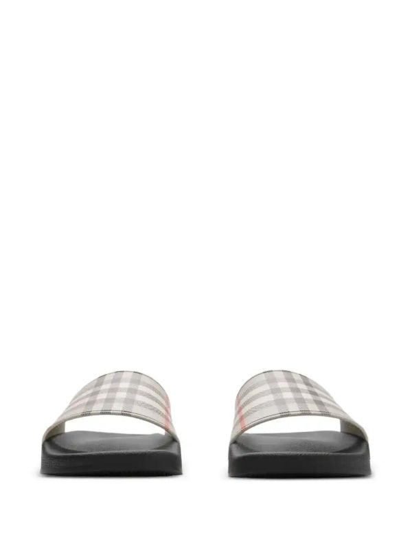 Burberry Checked Slides | Browns Flip Flops & Slides