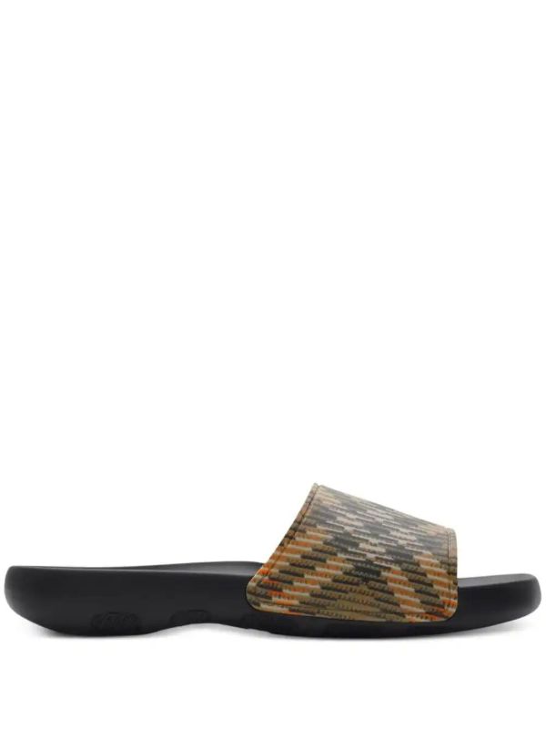 Burberry Checked Slides | Browns Flip Flops & Slides