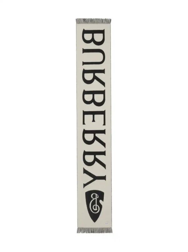 Burberry Logo-jacquard Wool Scarf | Browns Scarves
