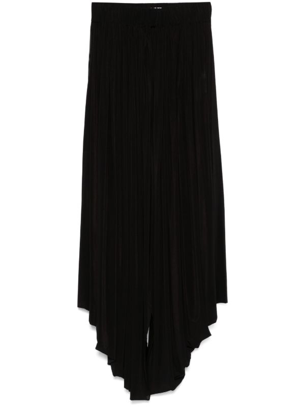 Burc Akyol Black Asymmetric Trousers | Browns Cropped Pants