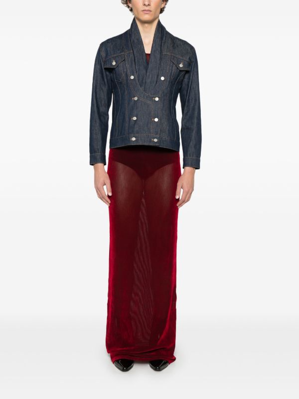 Burc Akyol Open Heart Denim Jacket | Browns Blazers