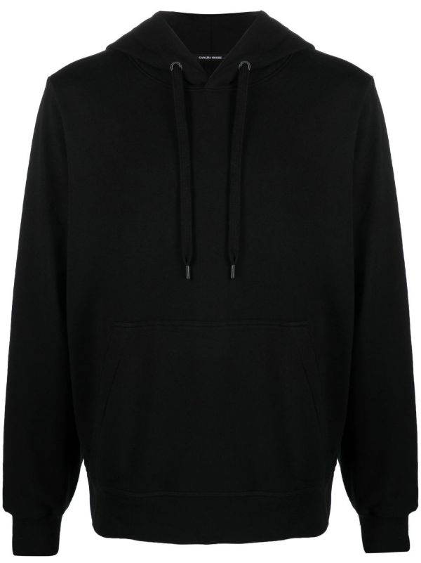 Canada Goose Black Huron Drawstring Cotton Hoodie | Browns Hoodies