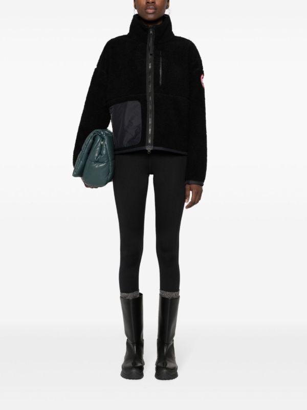 Canada Goose Black Simcoe Fleece Jacket | Browns Varsity Jackets