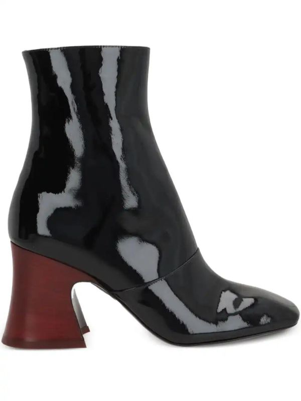 Chloé 80mm leather block-heel boots | Browns Boots