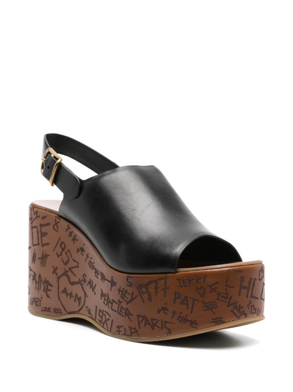 Chloé 80mm Maxime Wedge Sandals | Browns Sandals