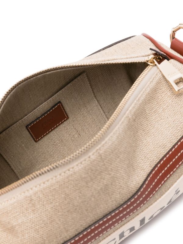 Chloé Brown Tube Linen Shoulder Bag | Browns Messenger & Crossbody Bags