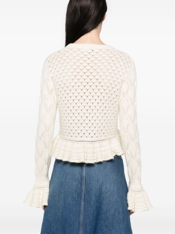 Chloé Crochet Ruffled Cardigan | Browns Cardigans