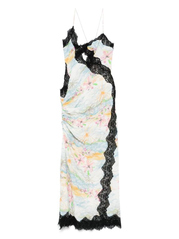 Christopher Esber crimped lace slip dress | Browns Day Dresses