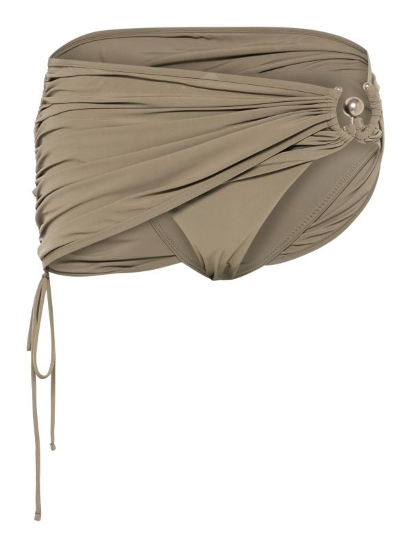 Christopher Esber ruched orbit skirt brief | Browns Bikinis