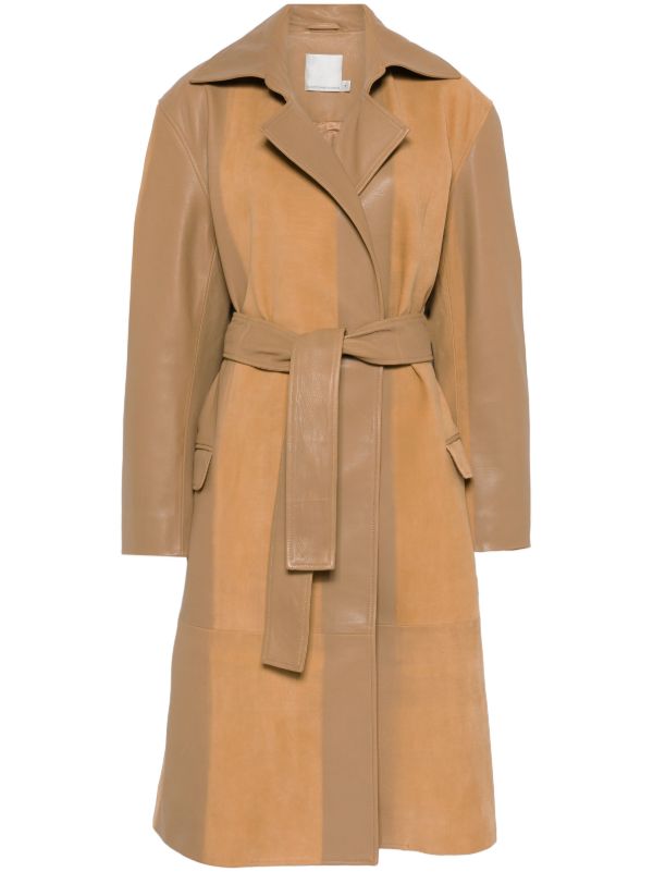 Christopher Esber Scuffed-leather Coat | Browns Single Breasted Coats