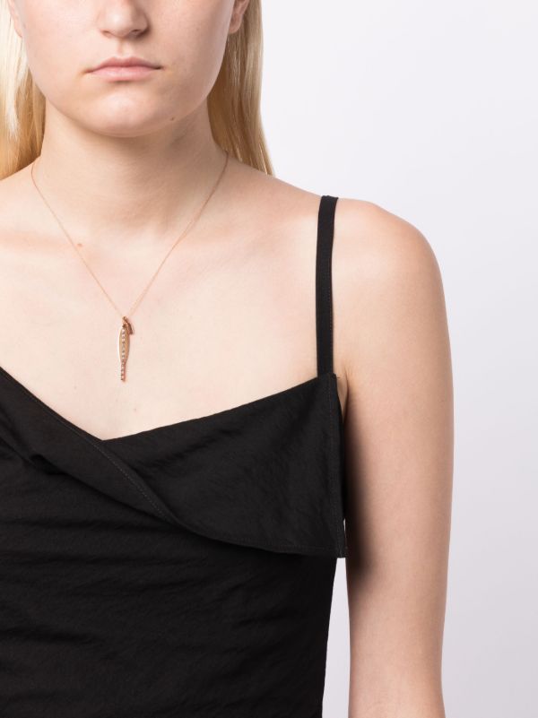 Dana Rebecca Designs 14K Rose Gold Sadie Pearl Diamond Charm Necklace | Browns Fine Necklaces