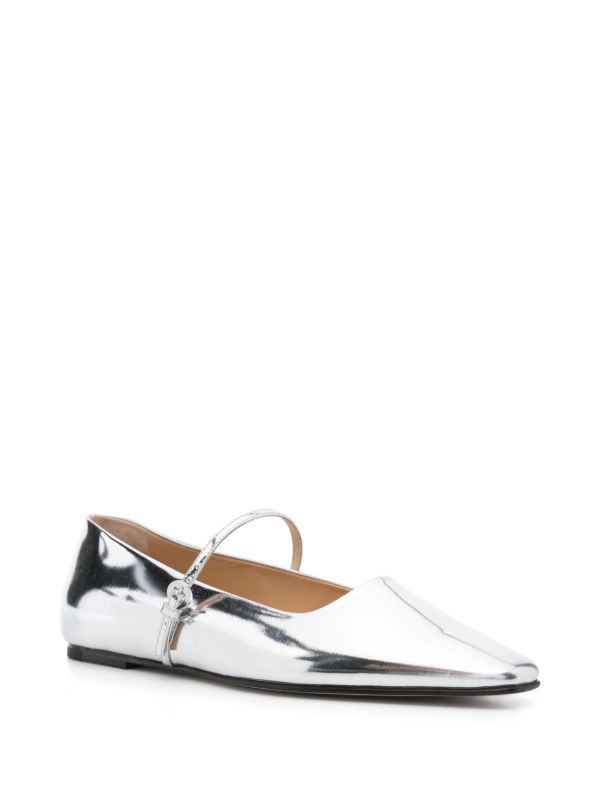 Dear Frances Silver Mary Jane Ballet Flats | Browns Ballerina Shoes