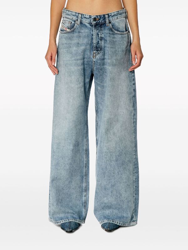 Diesel Blue 1996 D-Sire 09h57 Mid-rise Wide-leg Jeans | Browns Wide-Leg Jeans