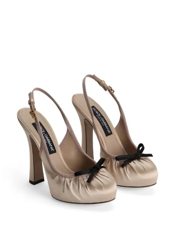 Dolce & Gabbana 105mm Satin Slingback Pumps | Browns Pumps