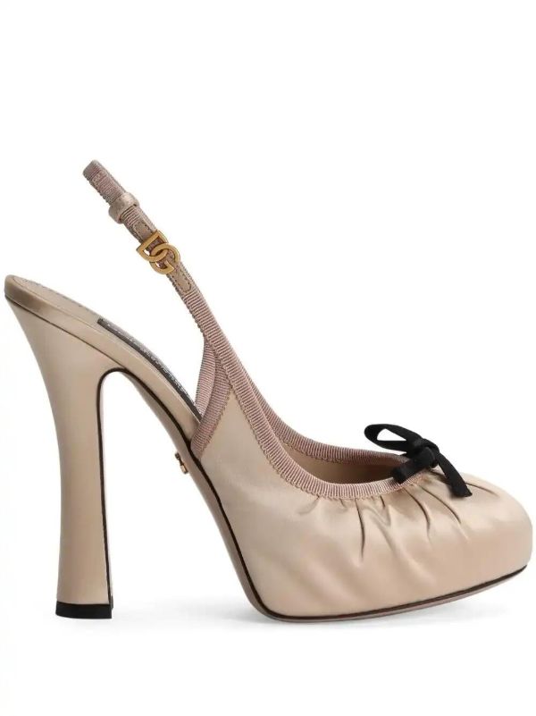 Dolce & Gabbana 105mm Satin Slingback Pumps | Browns Pumps