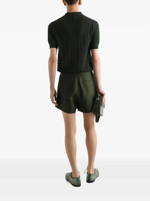 Dolce & Gabbana Belted Linen Shorts | Browns Tailored Shorts