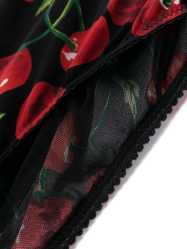 Dolce & Gabbana Black And Red Cherry Print Briefs | Browns Panties