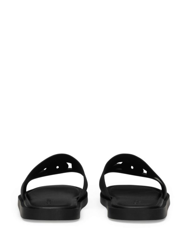 Dolce & Gabbana Black DG Cut-out Slides | Browns Flip-Flops & Slides