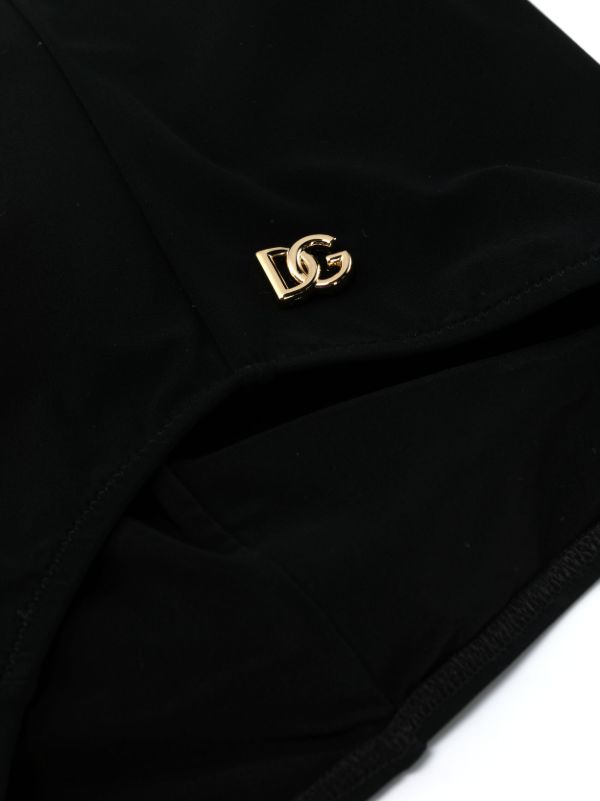 Dolce & Gabbana Black Logo Plaque Bikini Bottoms | Browns Bikinis