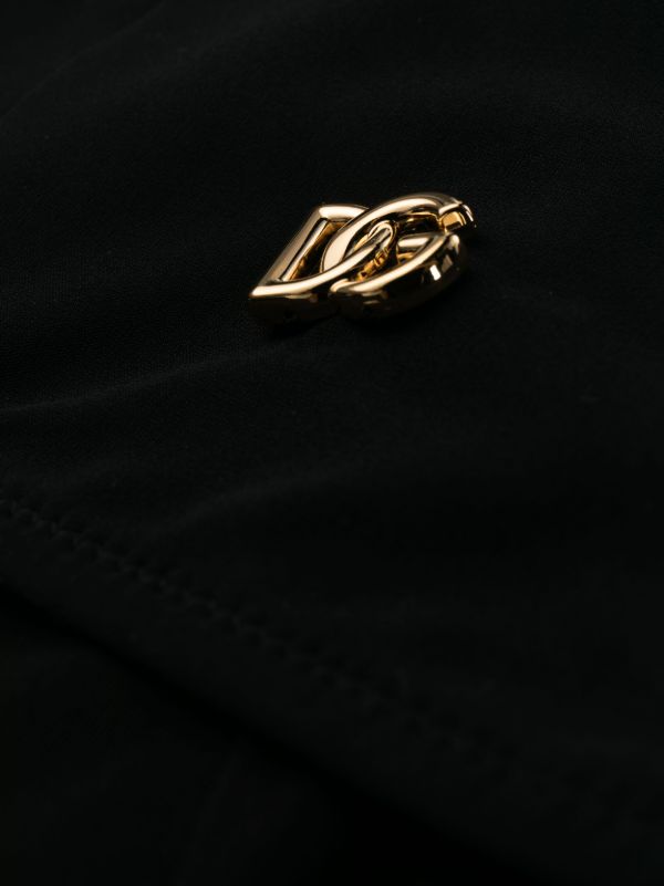 Dolce & Gabbana Black Logo Plaque Swimsuit | Browns One-Pieces