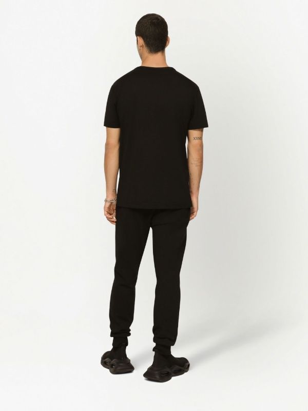 Dolce & Gabbana Black Logo Plaque T-Shirt | Browns T-Shirts