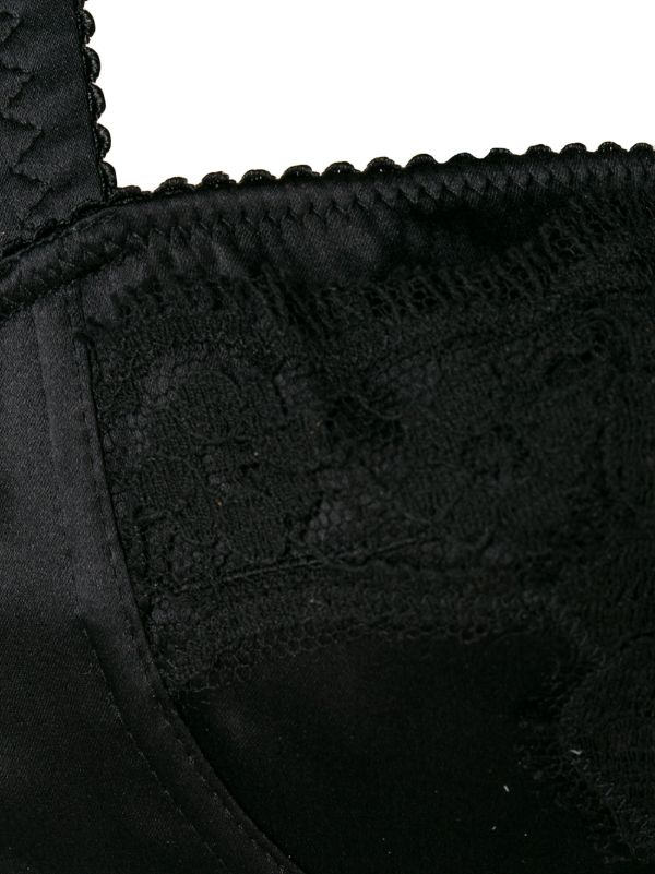 Dolce & Gabbana Black Silk Balconette Bra | Browns Bras