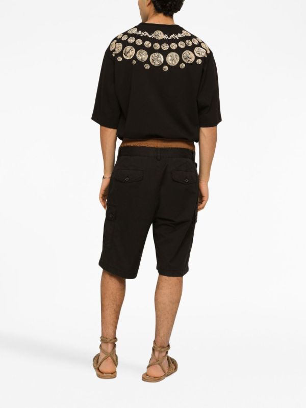 Dolce & Gabbana Black Stretch Cotton Cargo Shorts | Browns Cargo Shorts