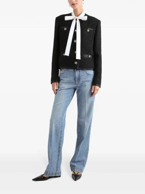Dolce & Gabbana Cropped Tweed Jacket | Browns Tweed Jackets
