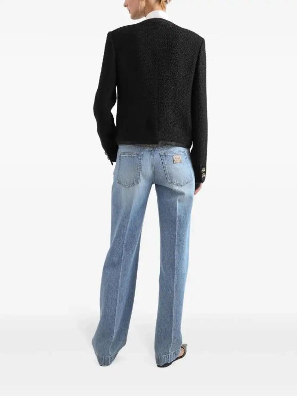 Dolce & Gabbana Cropped Tweed Jacket | Browns Tweed Jackets