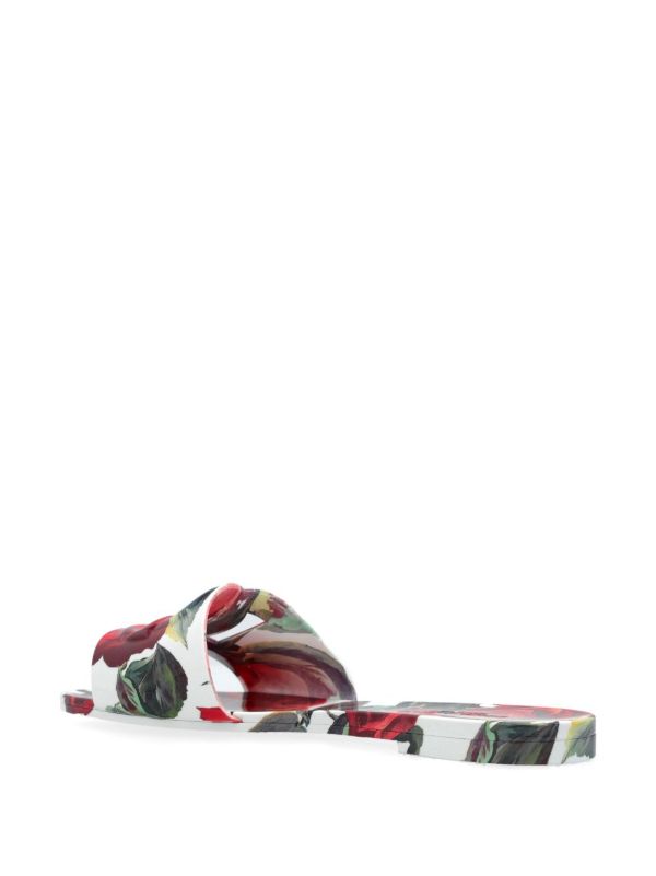 Dolce & Gabbana DG Floral-Print Slides | Browns Flip Flops & Slides